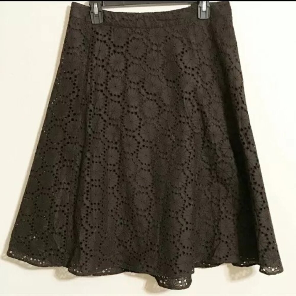 Banana Republic Brown Eyelet Skirt Size 2